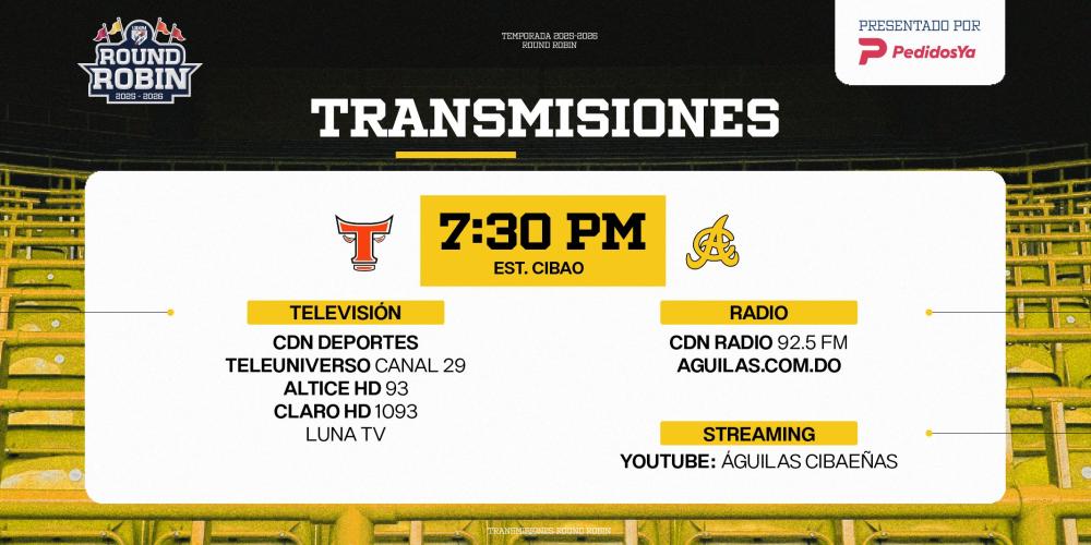 Noticias y estadísticas de los Toros del Este / 14-Enero-2026